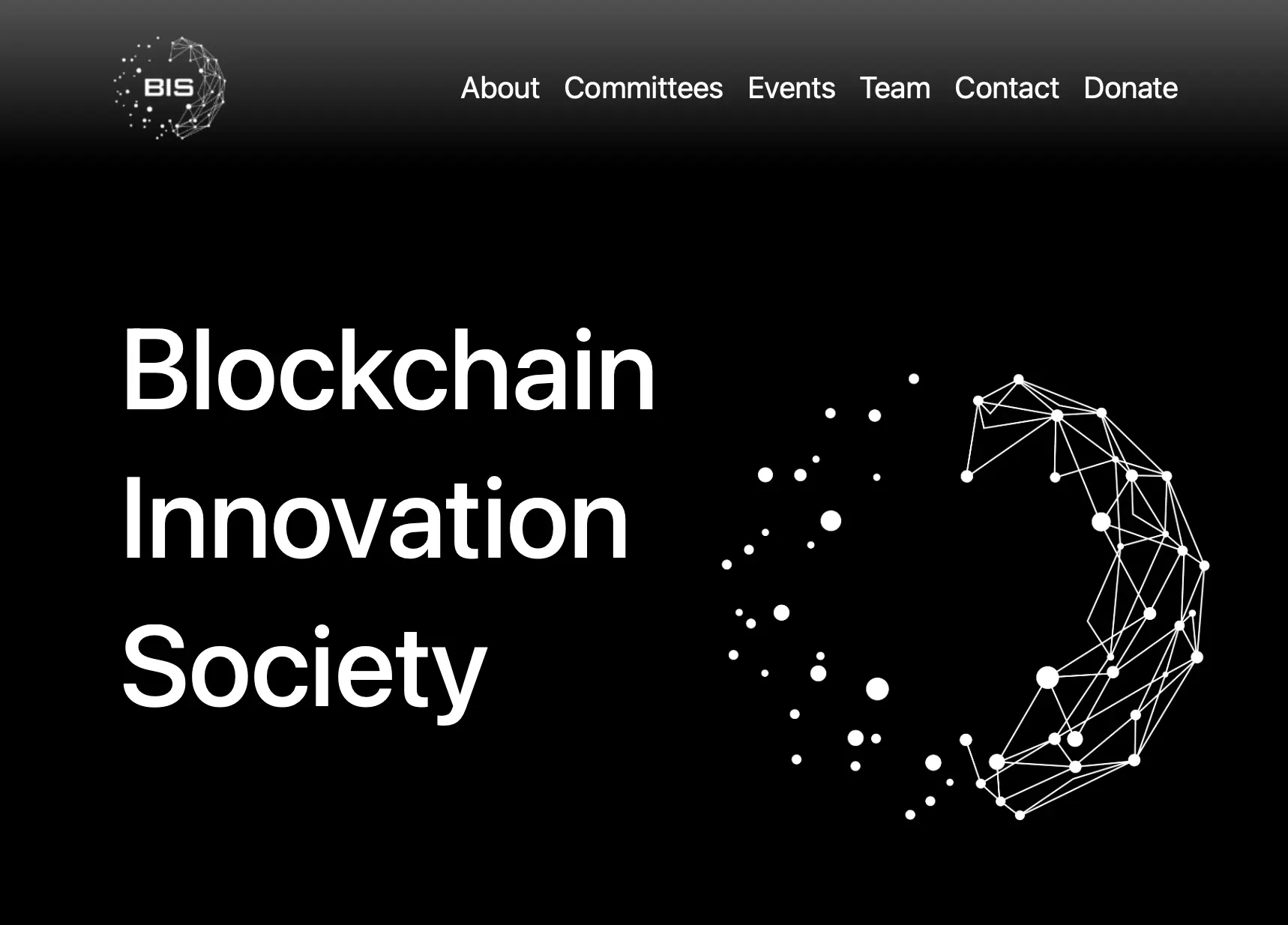 The top of the BIS homepage